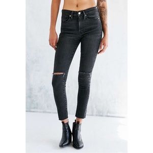 Urban Outfitters BDG Crop Twig High Rise Black Jeans 26W
